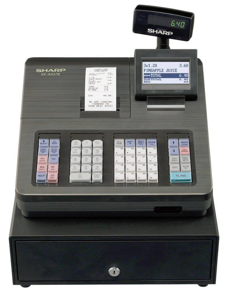 modern cash registers front