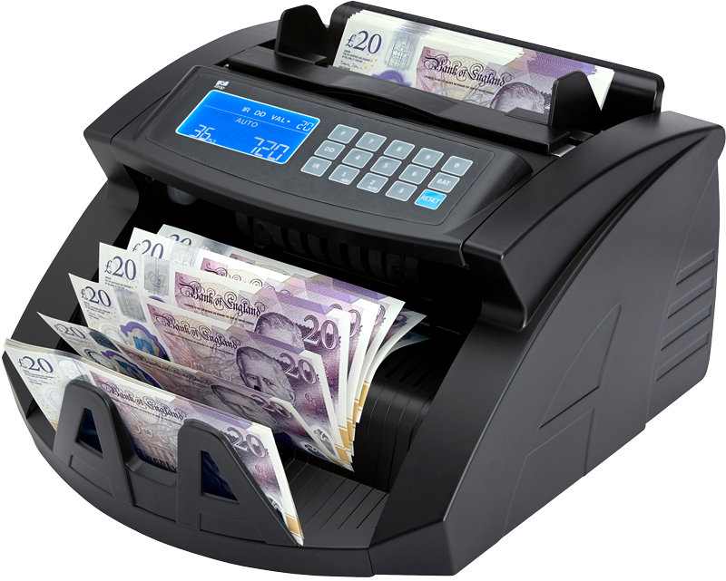 ZZap-NC20-Money-Cash-Counting-Machine-Currency-Note-Banknote-Count-Detector-Counts the total VALUE & quantity for SORTED banknotes