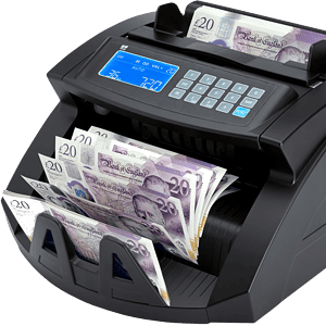 ZZap-NC20+-Money-Cash-Counting-Machine-Currency-Note-Banknote-Count-Detector-Counts the total VALUE & quantity for SORTED banknotes