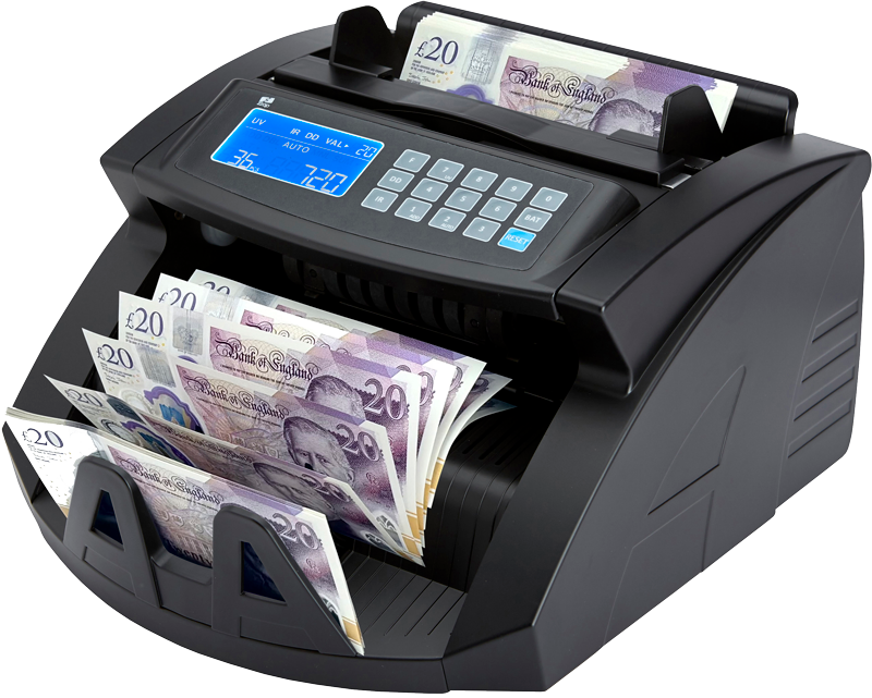 ZZap-NC20+-Money-Cash-Counting-Machine-Currency-Note-Banknote-Count-Detector-Counts the total VALUE & quantity for SORTED banknotes