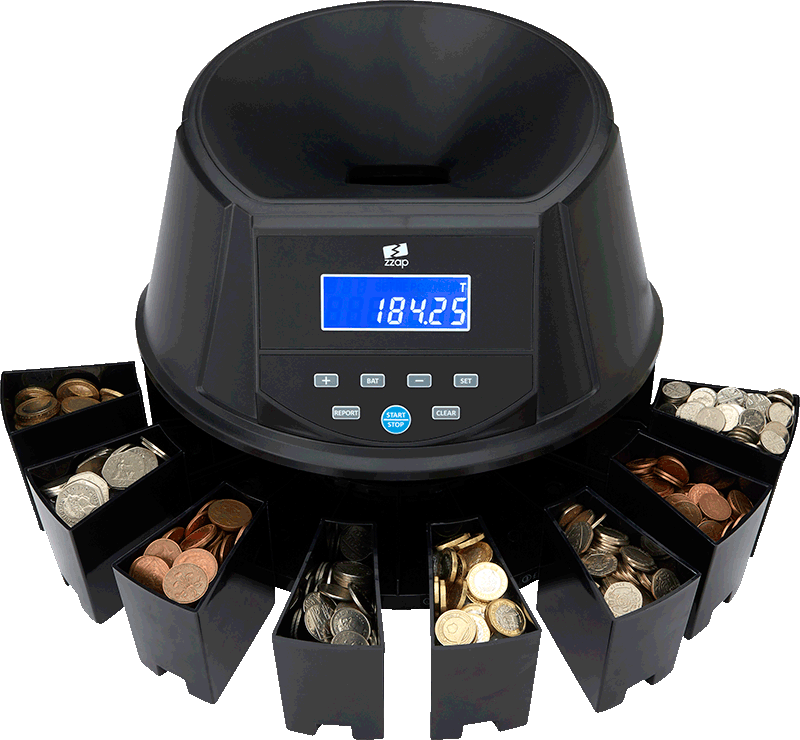 ZZap CS30 Coin Counter | Counts 300 Coins Per/Min | ZZap