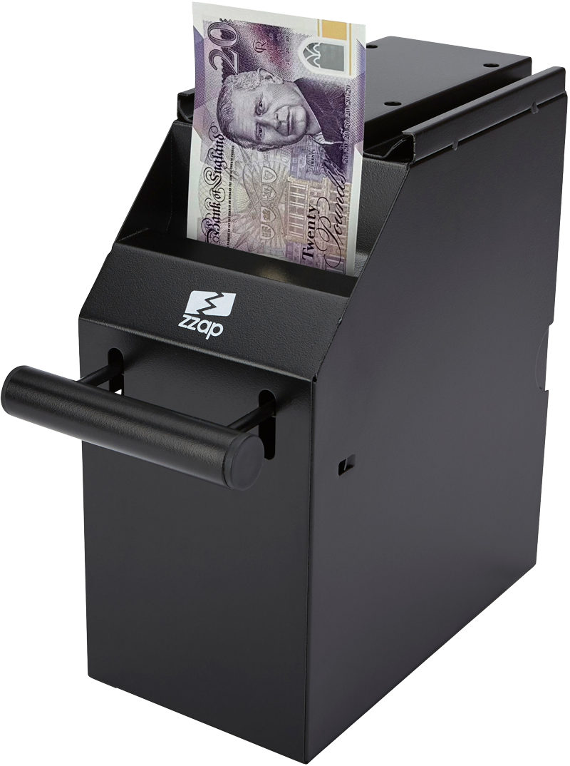 ZZap-S10-POS-safe-Insert one or more banknotes for secure storage