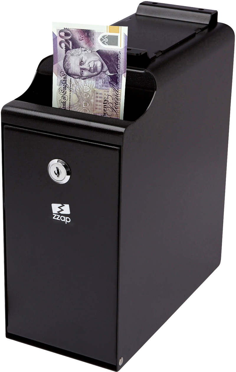 ZZap-S30-POS-Cash-Safe-Insert one or more banknotes/coins for secure storage