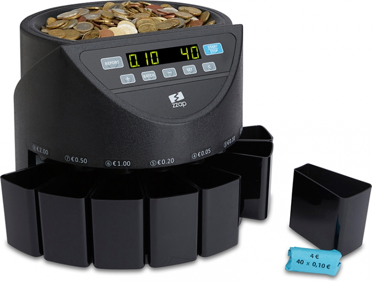 CS20 Coin Counting Machine | Counts 220 coins per/min | ZZap