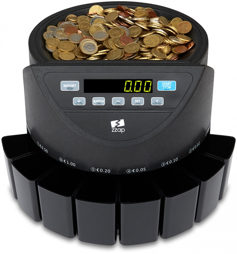 CS20 Coin Counting Machine Counts 220 coins per/min ZZap