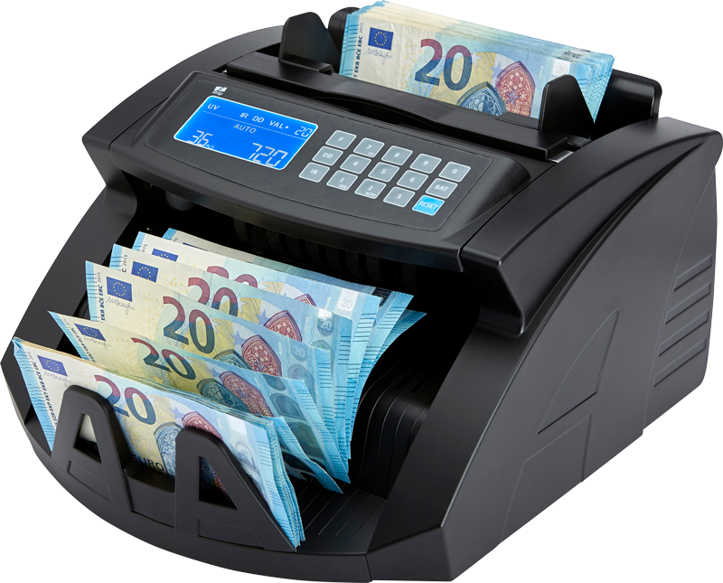 ZZap NC20+ Compteuse de billets - Compteuse d'argent - Détecteur de faux billets Compte la VALEUR et la quantité totales des billets TRIÉS.