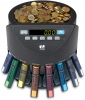 ZZap CS20 Contamonete-selezionatore di monete- ha Ampia tramoggia per 500 monete e vassoi con volume migliorato