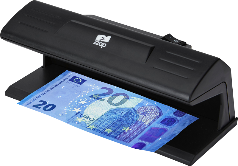 ZZap D20 Detector de billetes falsos - La luz UV verifica las marcas UV de todas las divisas
