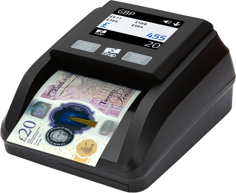 ZZap-D40-Counterfeit-Detector-Fake-Note-Detector-Money-Counter-Money-Checker-Professional full colour screen