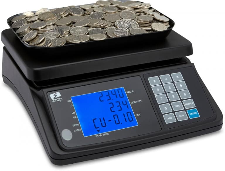 ZZap MS20+ Coin Scale: Precision Counting | Coin Weight Scale - ZZap